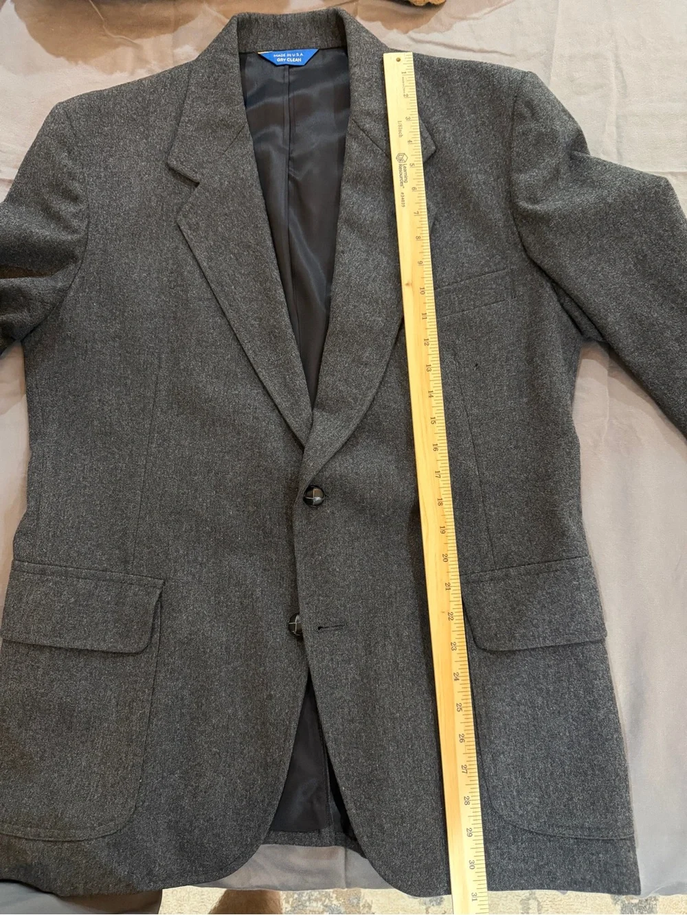 Pendleton USA Men's Gray Wool Blend Blazer - Classic Two-Button Sportcoat